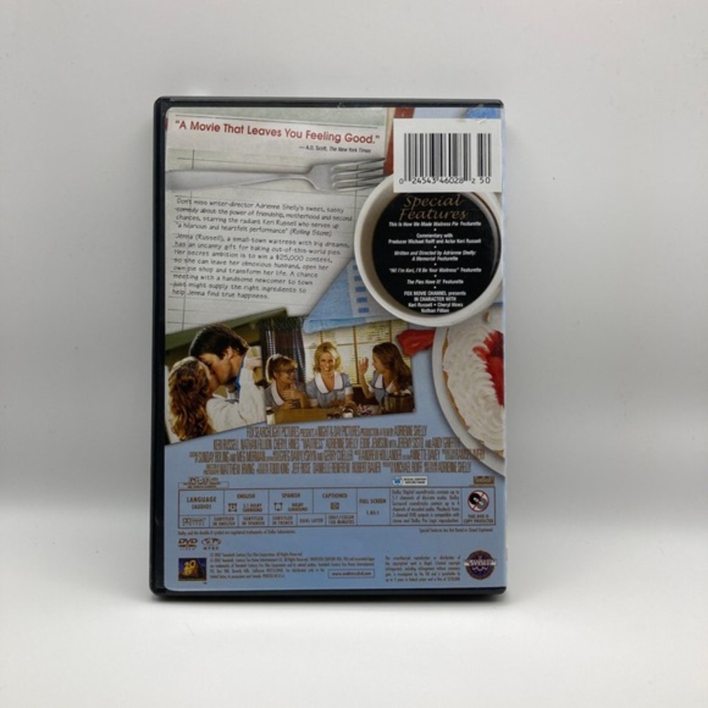 Waitress‎ DVD Full Screen Edition Keri Russell Nathan Fillion Comedy Movie 2007